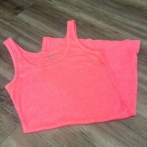 Pink Ribbed Tank Top